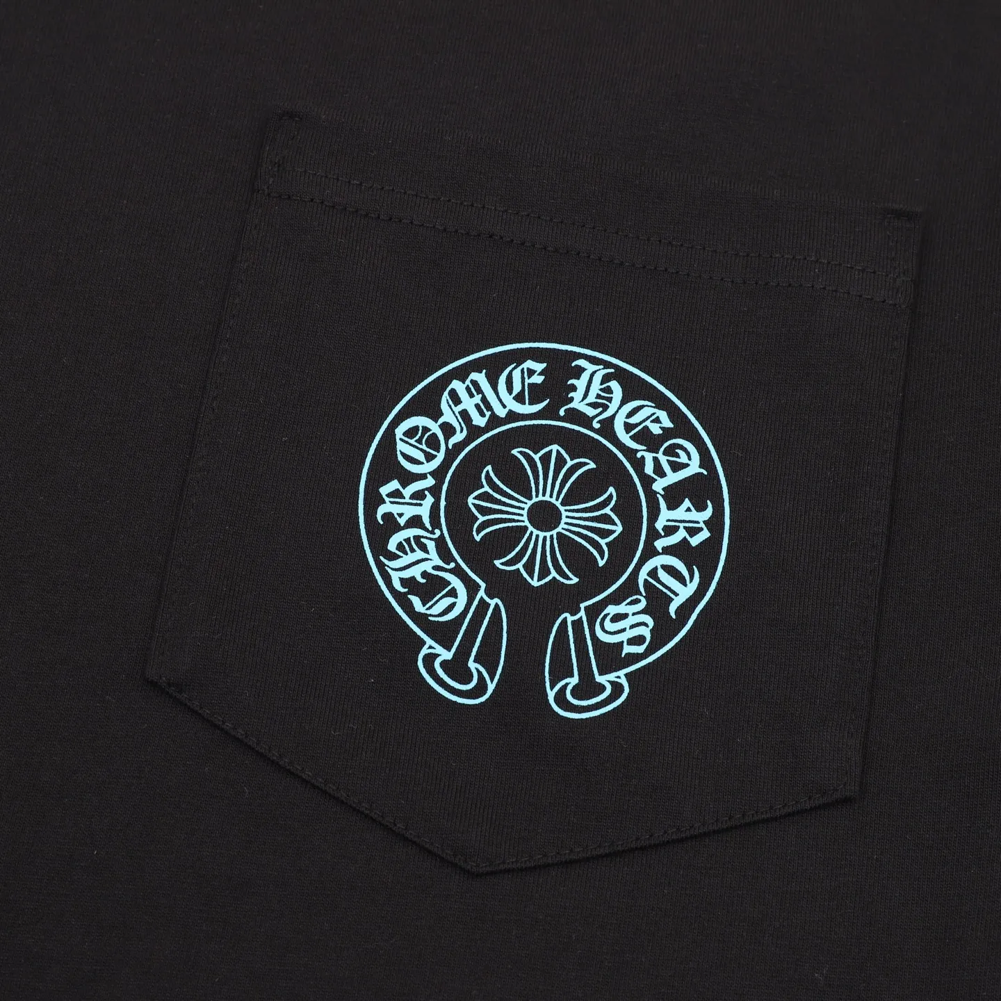 CHROME HEARTS CH Blue T ， + ， ， Same Style。 Size：S-XL